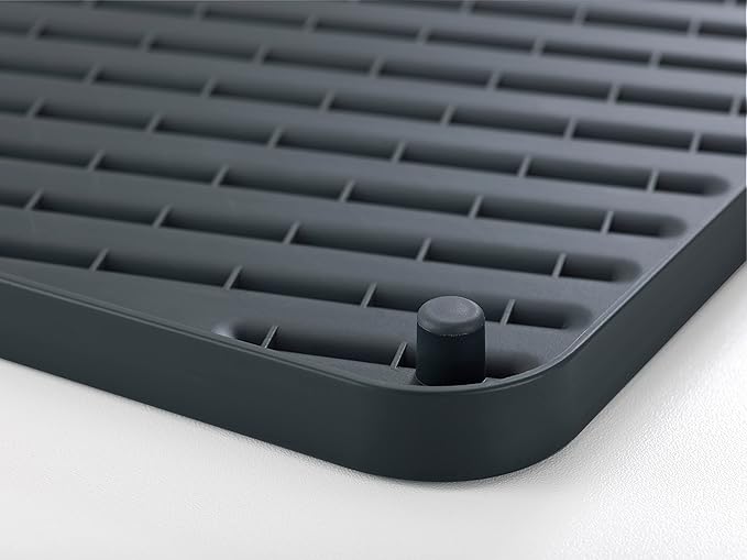 Joseph Joseph Flip-Up Drain Board with Foldable Dish Rack, One-size, Gray