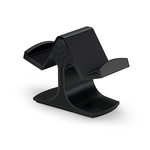 BRAINWAVZ Dual Game Controller Desktop Holder Stand - Universal Design for Xbox ONE, PS5, PS4, PC, Steelseries, Steam & More, Reduce Clutter UGDS-03 (Black)