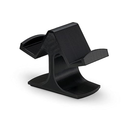 BRAINWAVZ Dual Game Controller Desktop Holder Stand - Universal Design for Xbox ONE, PS5, PS4, PC, Steelseries, Steam & More, Reduce Clutter UGDS-03 (Black)