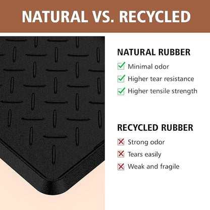Heavy Duty Boot Trays Natural Rubber Shoe Mat Tray for Entryway with Shoes Brush Large Boot mat Tray Multi-Purpose for Indoor or Outdoor