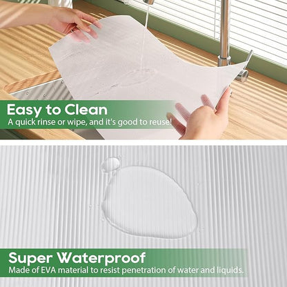 Anoak Shelf Liner Cabinet Liner, Non Adhesive Drawer Liner, Washable 12 Inch x 20 FT(240 Inch) Waterproof Durable Non-Slip Shelf Liners for Kitchen, Drawer, Refrigerator