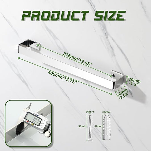 Alise Hand Towel Holder Towel Bar for Bathroom Wall Mount,SUS304 Stainless Steel Towel Rack for Bathroom and Lavatory,Kitchen,16 in Bath Towel Hanger Towel Rail,Polished Chrome