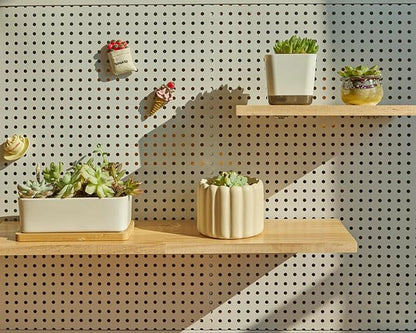 SEVENY 2 Pack Pegboard Shelf Wall Organizer, Pine Wooden Garage Tool Storage,PegBoard Shelve, Wooden Board for Walls, Apartment, Office Organization, Kitchen, Craft Room, Workshop,Studio Garage,Large