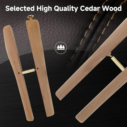 Cedar Boot Tree Shaft Shaper, 14 Inch Wooden Inserts for Men & Women’s Boots, Tall Boot Inserts Shape Holders
