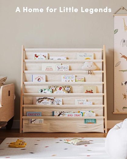 G&W Gruwald Kids Bookshelf, Book Shelf for Kids Rooms, Toddler Bookshelf, Book Rack for Kid (Wood, Large)