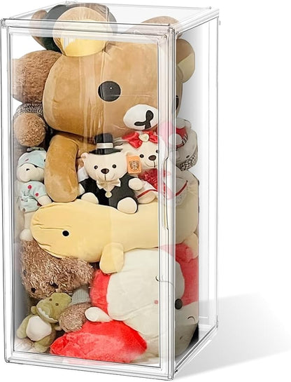 DAYOOH 1 Pack Extra XXXXX-Large 13.8”x 12.2”x 23.6" Acrylic Display Case Long Tall Boot Shoe Storage Box Clear Giant Figure Collection Showcase with Magnetic Lid