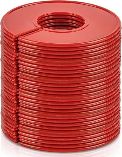 Sukh Closet Dividers 30pcs - Plastic Clothes Organizer Shelf Tags Labels for Clothing Rack Wardrobe Store Warehouse Nursery Must Haves Boutique Supplies Sturdy Durable Flexible No Burrs (Red)
