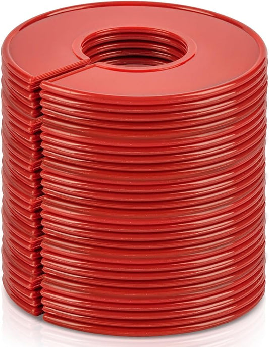Sukh Closet Dividers 30pcs - Plastic Clothes Organizer Shelf Tags Labels for Clothing Rack Wardrobe Store Warehouse Nursery Must Haves Boutique Supplies Sturdy Durable Flexible No Burrs (Red)
