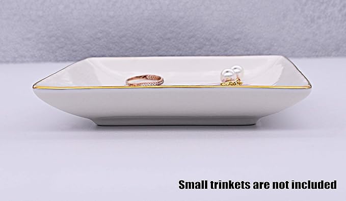 Keep Shining Beautiful - the World Needs Your Light - Ceramic Jewelry Holder Ring Dish Trinket Tray - Inspirational Gifts for Women,Best Friends,Bestie,Sister,Daughter,Birthday Christmas Gifts