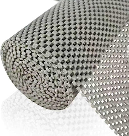 Shelf Liner for Kitchen Cabinet, Durable with Strong Grip, Non Adhesive Liners Protect Kitchen Cabinets and Cupboard, Pantry, Bathroom Drawers and Shelves, Desks-12" x 120" (Gray)