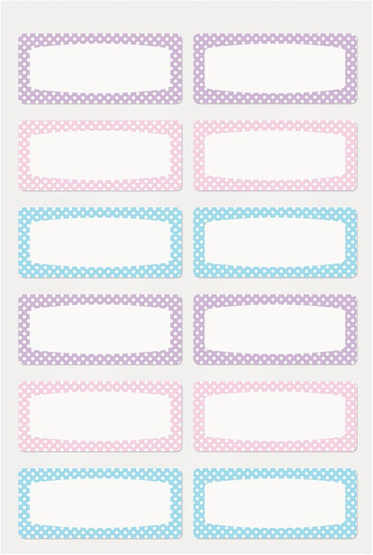 Avery No-Iron Fabric Name Labels, Soft Pastels Preprinted Designs, Handwrite Only, 24 Preprinted Labels (40775)