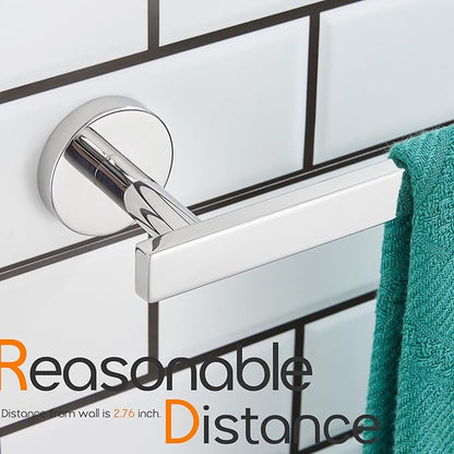 12 Inch Bathroom Towel Bar Bath Towel Rack Kitchen Towel Holder Towel Ring Wall Mounted SUS304 Stainless Steel Polished Chrome AN4001CH-L12