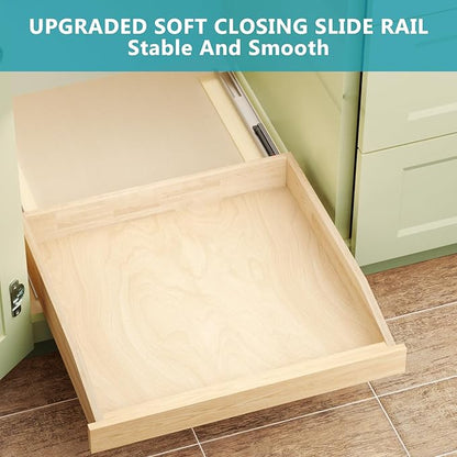 Pull Out Cabinet Drawer 22½” W x 21” D, Soft Close Pull Out Cabinet Organizer, Pull Out Shelves Requires At Least 23½” Cabinet Opening, Bottom Assembly