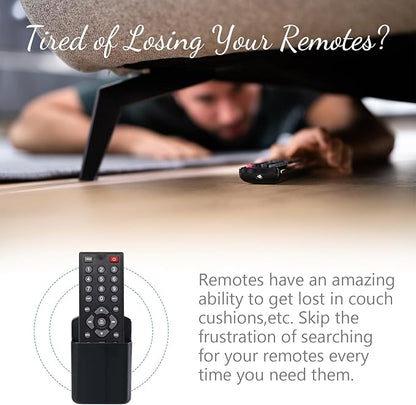 3 Packs Remote Control Holder Wall Mount, TV Remote Holder, Self Adhesive Controller Holder, Wall Pen Holder Storage Accessories for Home Office School -Black