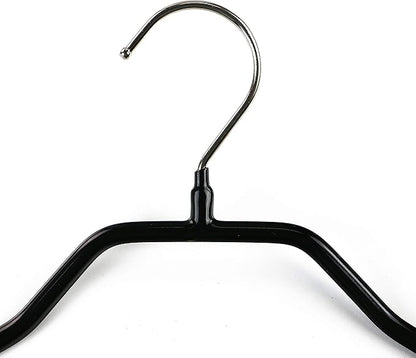 Mawa by Reston Lloyd BodyForm Series Non-Slip Space-Saving Clothes Hanger For Jackets, Suits & Coats, 16-1/2", Style 42/L, Set of 5, Black
