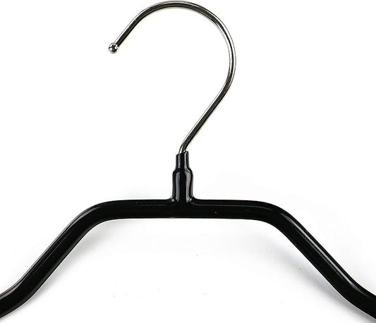 Mawa by Reston Lloyd BodyForm Series Non-Slip Space-Saving Clothes Hanger for Jackets, Suits and Coats, 16-1/2", Style 42/L, Black, Set of 2
