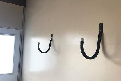8092E Incredibly Heavy Duty Steel Garage Storage/Large U-Shaped Utility Hooks, 4 Pack, Black