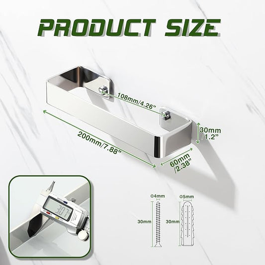 Alise Hand Towel Holder Towel Bar for Bathroom Wall Mount,SUS304 Stainless Steel Towel Rack for Bathroom and Lavatory,Kitchen,8'' Bath Towel Hanger Towel Rail,Polished Chrome