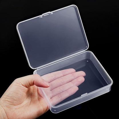 Jetec 6 Pieces Mini Plastic Clear Beads Storage Containers Box for Collecting Small Items, Beads, Jewelry, Business Cards, Game Pieces, Crafts (4.5 x 3.3 x 1.2 Inch)
