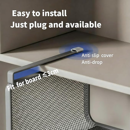 Expandable Hanging Storage Racks for Kitchen Cabinet ，Pantry & Cupboard Under Shelf Basket Organizer (Black)