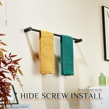 KOKOSIRI Bathroom Towel Rack Wall Mounted 24'' Bath Towel Bar Holder for Bathroom Hardware Accessories Oil Rubbed Bronze Stainless Steel, B4007ORB-L24