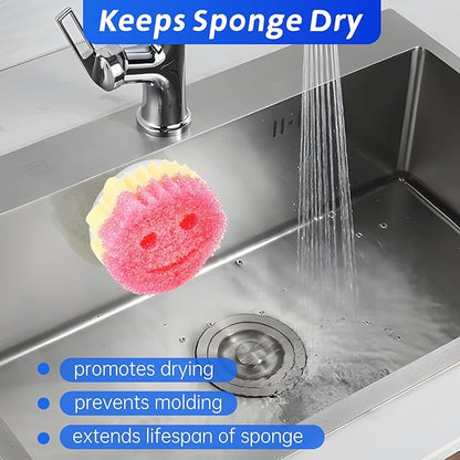WDVFETGBGHHDSCFRCE Sponge Holder - Compatible with Scrub Daddy Smiley Face Sponges. (Pack of 2)