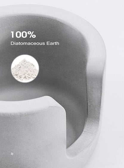 Slow Slog Diatomite Sponge Holder, Quick Dry Stone Sponge Stand for Kitchen Countertop Organizer, Diatomaceous Earth Sponge Stand, Absorbent Sponge Holder, Gray