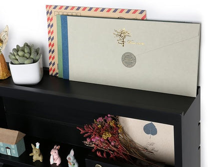Key Holder for Wall, Mail Organizer Wall Mounted, Black