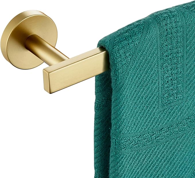 24 Inch Bathroom Towel Bar Bath Towel Rack Kitchen Towel Holder Towel Rails Wall Mounted SUS304 Stainless Steel Brushed Gold AN4001GD-L24