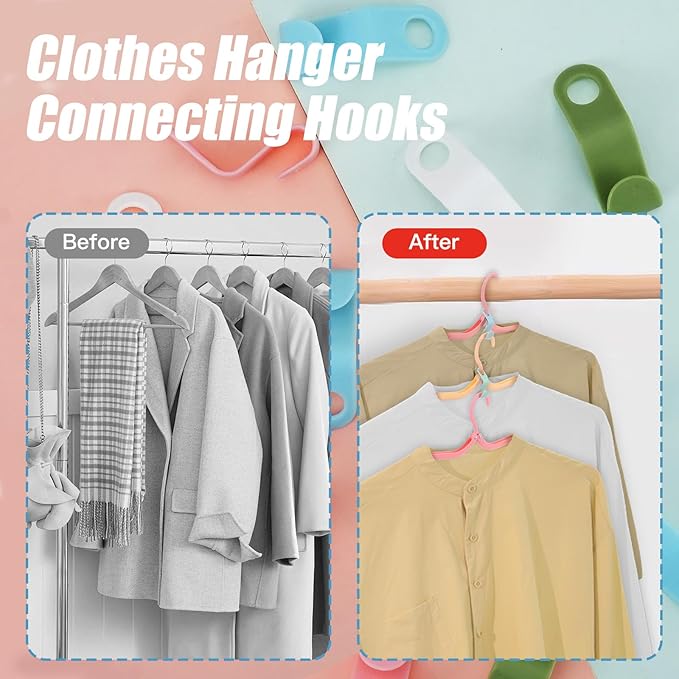 32PCS Foldable Travel Hangers, 20 Cruise Ship Essentials Folding Hanger with 12 Clothes Hanger Connection Hooks, Plastic Portable Drying Rack for Home Holiday Outdoor Camping