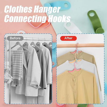 32PCS Foldable Travel Hangers, 20 Cruise Ship Essentials Folding Hanger with 12 Clothes Hanger Connection Hooks, Plastic Portable Drying Rack for Home Holiday Outdoor Camping