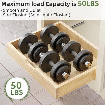 Pull Out Drawers for Cabinets, 16½” W x 21” D Soft Close Slide Out Drawers for Kitchen Cabinets, Cabinet Pull Out Shelves Requires At Least 17½” Cabinet Opening