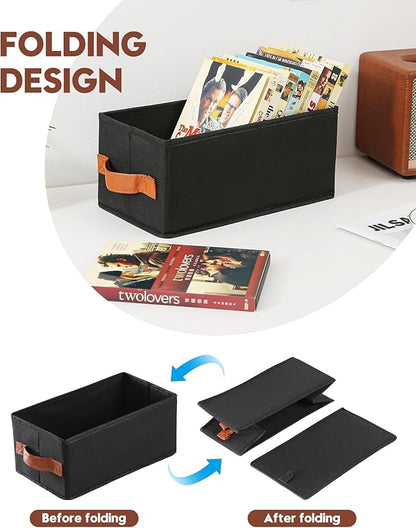 6 Pack DVD Storage Box, DVD Organizer Holds Up to 102 DVDs, Foldable DVD Holder, Large CD Storage Case