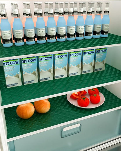 Shelf and Drawer Liner for Kitchen Cabinet, Non-Adhesive 12in x 120in Waterproof Contact Paper Refrigerator Liners Thickened Durable EVA Material Non Slip Mat for Dresser Cupboard Pantry Protector