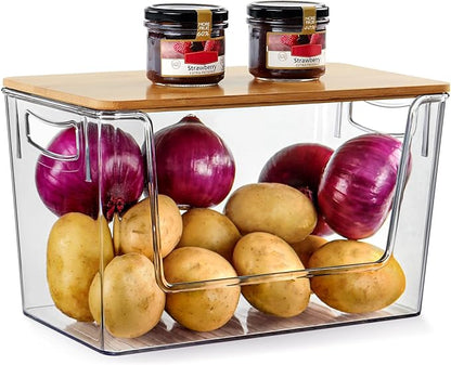 Pantry Organizer and Storage Stackable Kitchen Pantry Basket for Onion, Potato, Vegetable, Produce