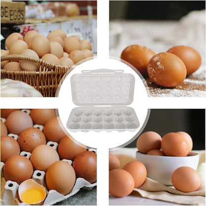 UPKOCH Stackable Egg Holder for Refrigerator - 18-Count Grey PP Storage Container with Lid, Anti-Collision Organizer for Fridge & Pantry (30cm/11.8in)