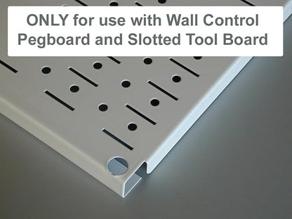 Wall Control Shelf 9in Deep Pegboard Shelf Assembly Pegboard and Slotted Tool Board - Red