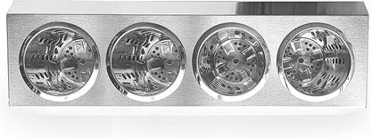 Flatware Organizers Stainless Steel Cylinder Flatware Silverware Utensil Holder Organizer Caddy (4 holes)