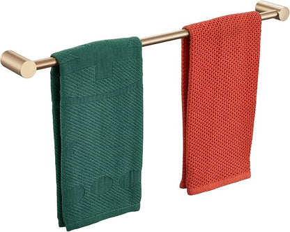 KOKOSIRI Bathroom Towel Rack Wall Mounted 24'' Bath Towel Bar Holder for Bathroom Hardware Accessories Champagne Bronze Stainless Steel, B4007CPG-L24
