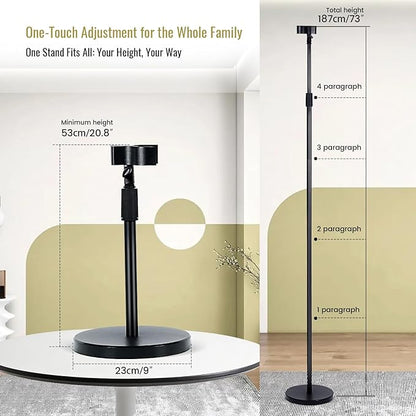 INNOLIFE 73 inch Reach Hair Dryer Holder - Hands-Free Mount, Universal Fit for Bathroom Organization & Cord Management