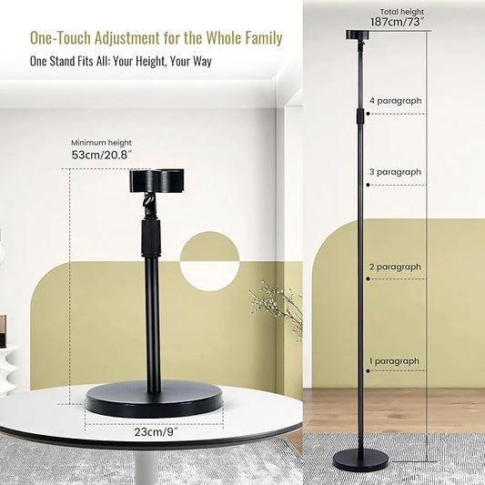 INNOLIFE 73 inch Reach Hair Dryer Holder - Hands-Free Mount, Universal Fit for Bathroom Organization & Cord Management