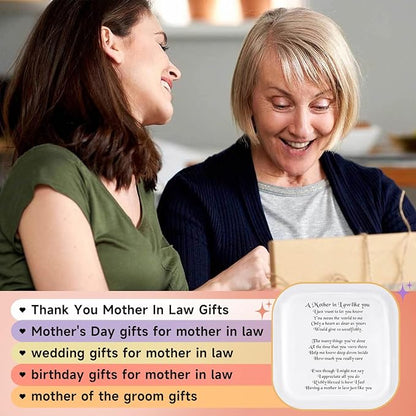 Mother in Law Gifts from Daughter in law, Jewelry Dish for Women Birthday Gifts for Mother in Law, Mother's Day Wedding Gifts for Mother in Law, Appreciation Thank You Gifts for Mother in Law