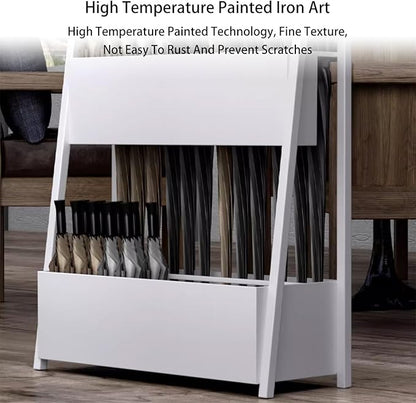 Large Capacity Umbrella Stand Rack For Entryway Commercial Umbrella Stand Metal Square Umbrella Rack Organizer Free Standing Umbrella Holder Bin No Installation Required For Home Hotel Office(Gold,40x