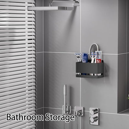 YESENT Aluminum Electric Toothbrush Holder - Bathroom Wall Mounted Toothbrush Holder (Black, Double Slot)