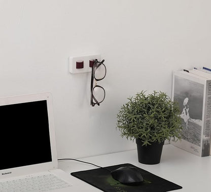 KELEQUI ZAP Wall Mount Eye Glasses Holder Spectacle Eyeglass Hanger Hanging Eyeglasses Holder for Desk Wood Sunglass Organizer Hanging Sunglasses Holder Wall Nerdy Gifts for Men Women