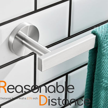 16 Inch Bathroom Towel Bar Bath Towel Rack Kitchen Towel Holder Towel Hanger Wall Mounted SUS304 Stainless Steel Brushed Nickel AN4001BR-L16