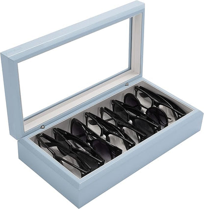 OYOBox Maxi Luxury Eyewear Organizer, Lacquered Wood Box for Glasses + Sunglasses