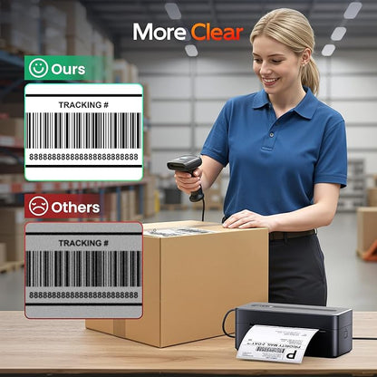 TATTMUSE Bluetooth Thermal Label Printer, 4X6 Shipping Label Printer for Small Business, Wireless Thermal Printer Compatible with Phone, iOS, Android, Windows, Mac, Amazon, Ebay, Shopify, Black