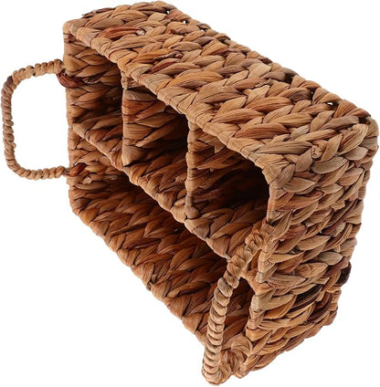 GLEAVI Hyacinth Woven Storage Basket Multifunctional Cutlery Organizer Natural Material for Kitchen Tableware and Home Sundries Decorative Woven Storage Solution