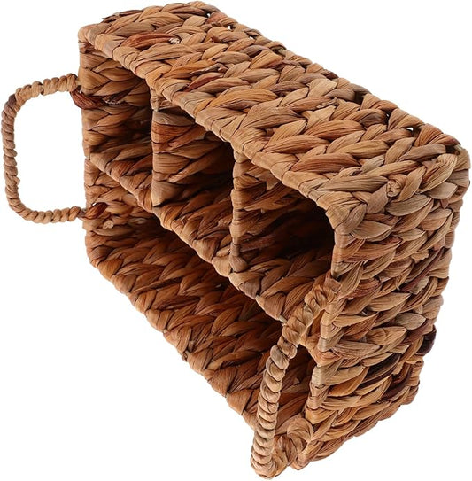 GLEAVI Hyacinth Woven Storage Basket Multifunctional Cutlery Organizer Natural Material for Kitchen Tableware and Home Sundries Decorative Woven Storage Solution